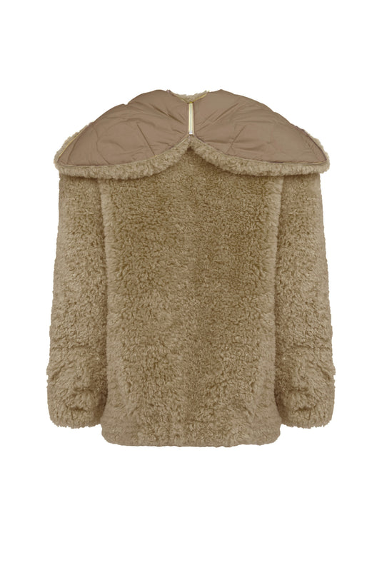 Faux Fur Bomber in Caramel