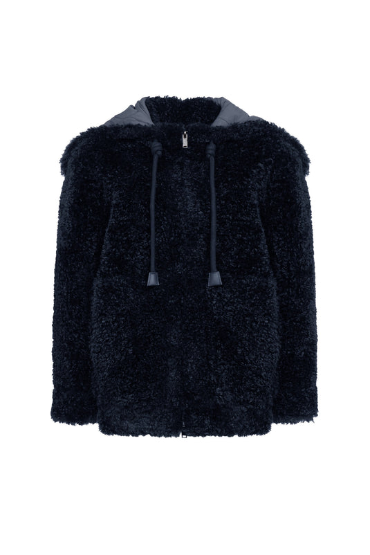 Faux Fur Bomber in Storm