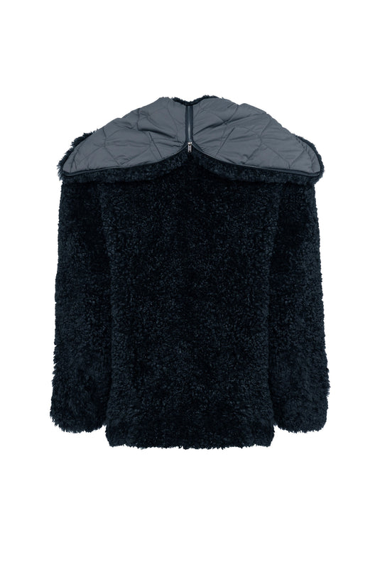 Faux Fur Bomber in Storm