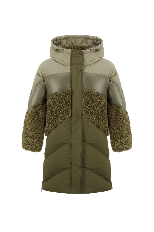 Hooded Coat in Khaki