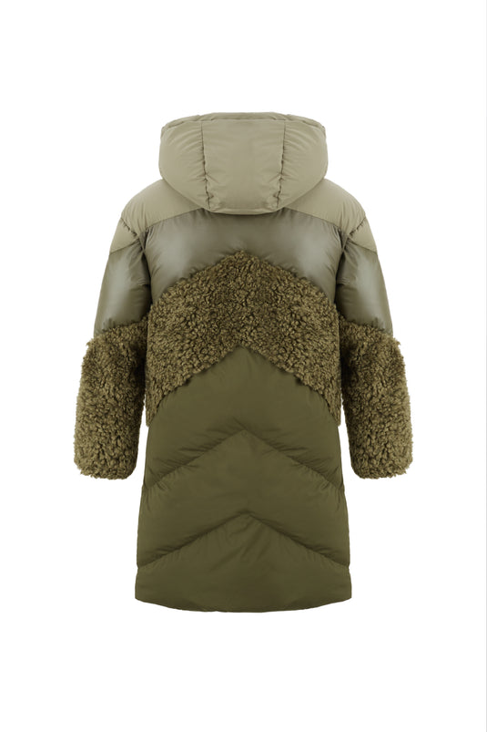 Hooded Coat in Khaki