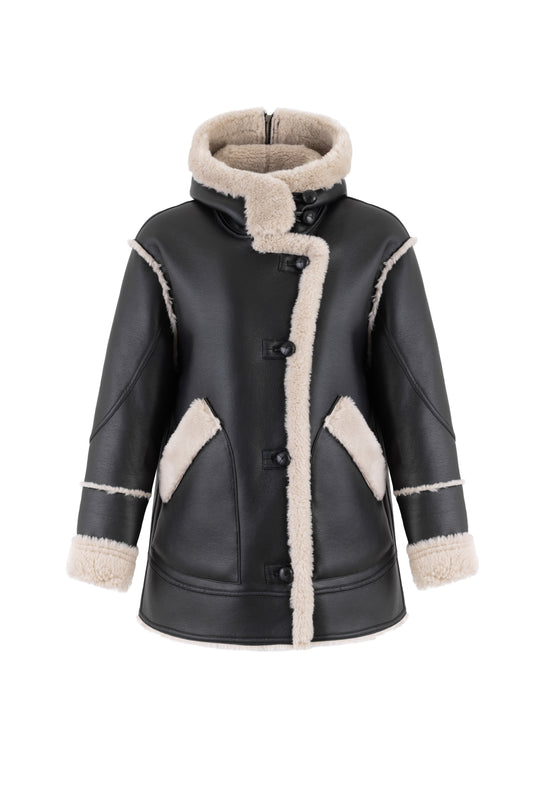 Hood Aviator in Black/Biscuit