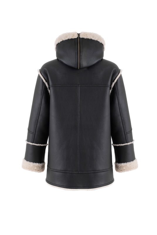 Hood Aviator in Black/Biscuit