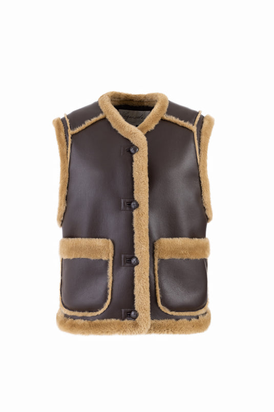 Gilet in Choc/Caramel