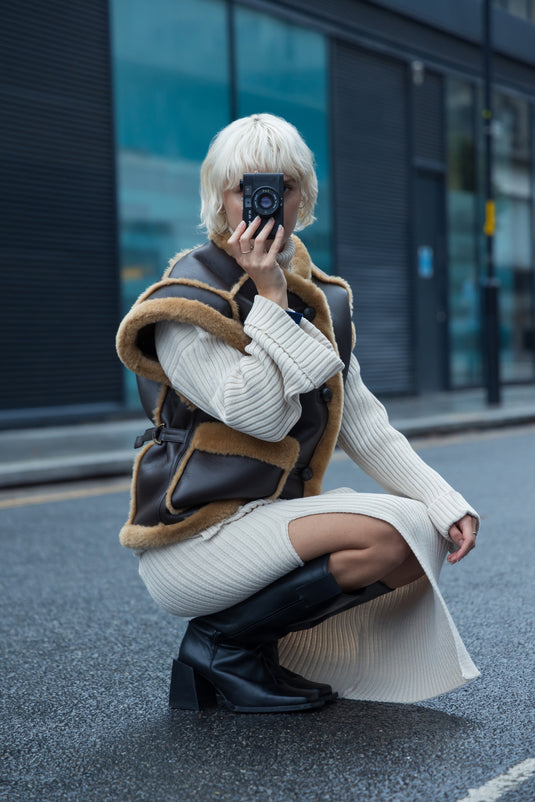 Gilet in Choc/Caramel