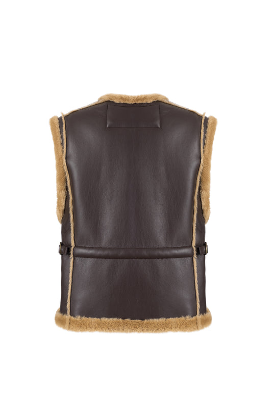 Gilet in Choc/Caramel