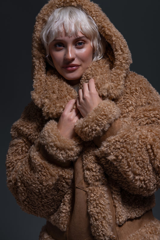 Duffle Jacket in Caramel