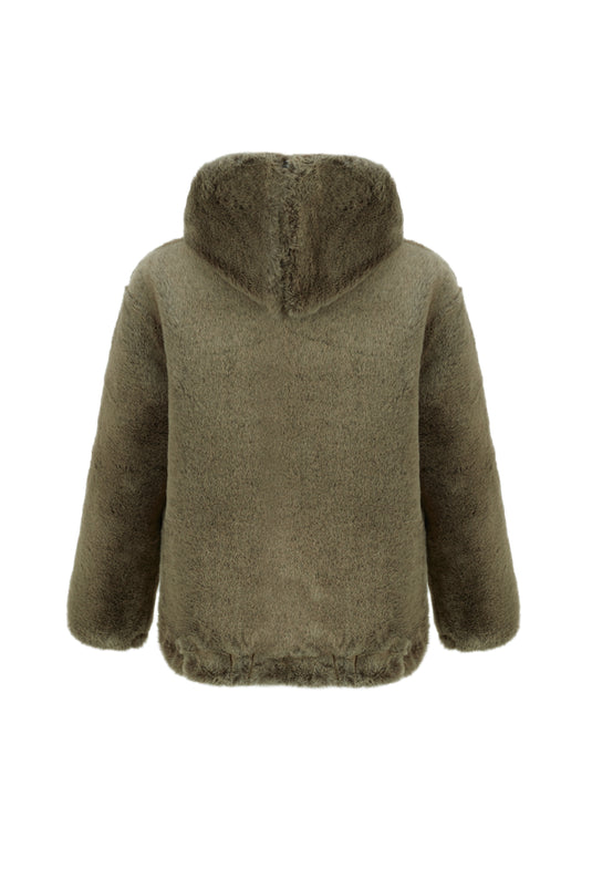 Hooded Blouson in Sage