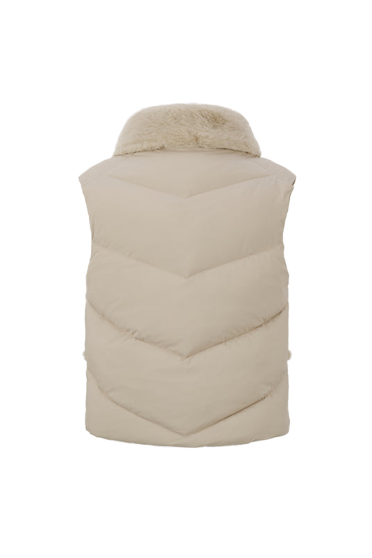 Puffa Gilet in Cream