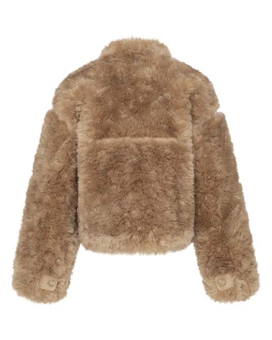 Alpaca Duffle Coat in Caramel
