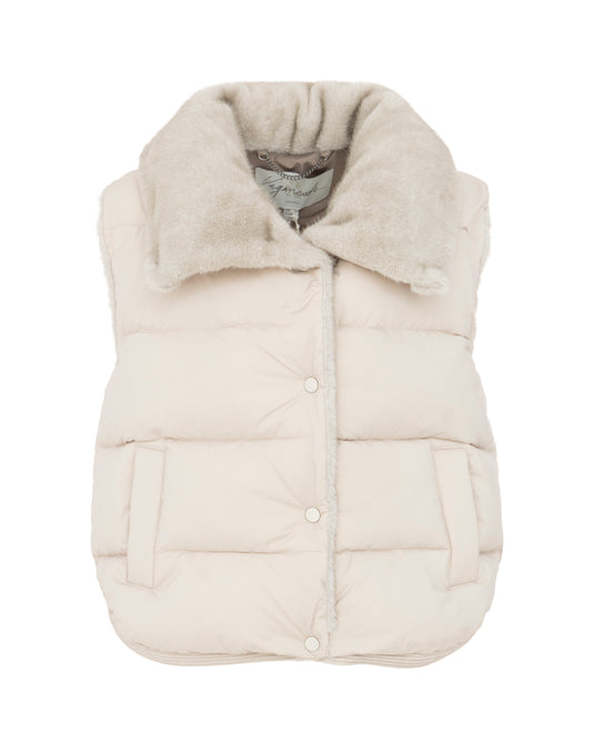 Puffer Gilet in Cream