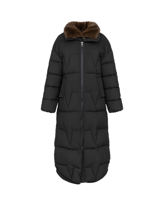 Maxi Puffer Coat in Black