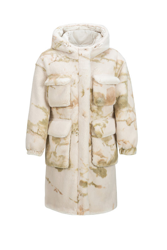 Hooded Parka in Space Cream