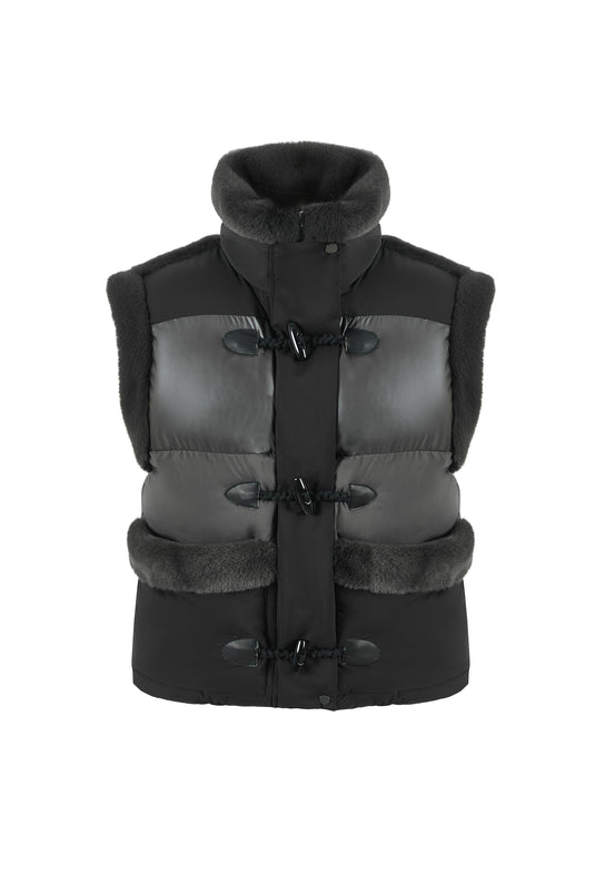 Puffer Gilet in Charcoal