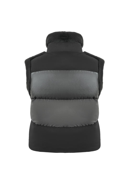 Puffer Gilet in Charcoal