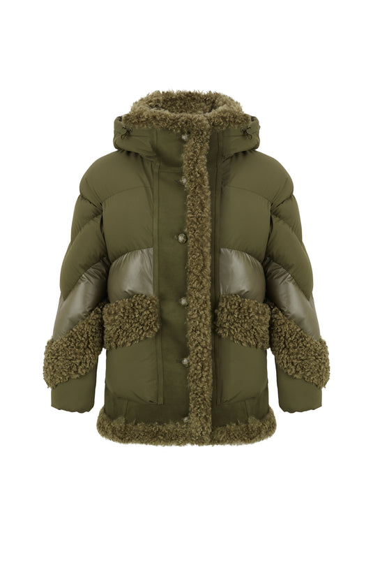 Aviator Inspired Jacket in Khaki