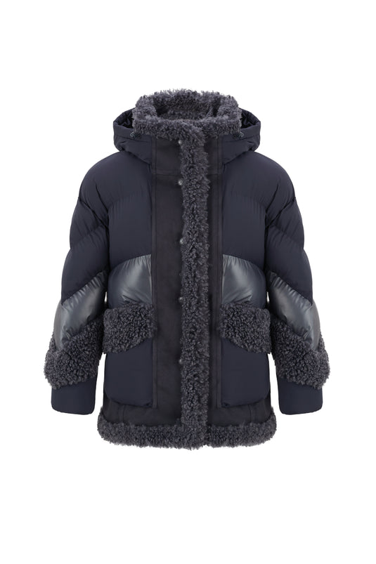 Aviator Inspired Jacket in Storm
