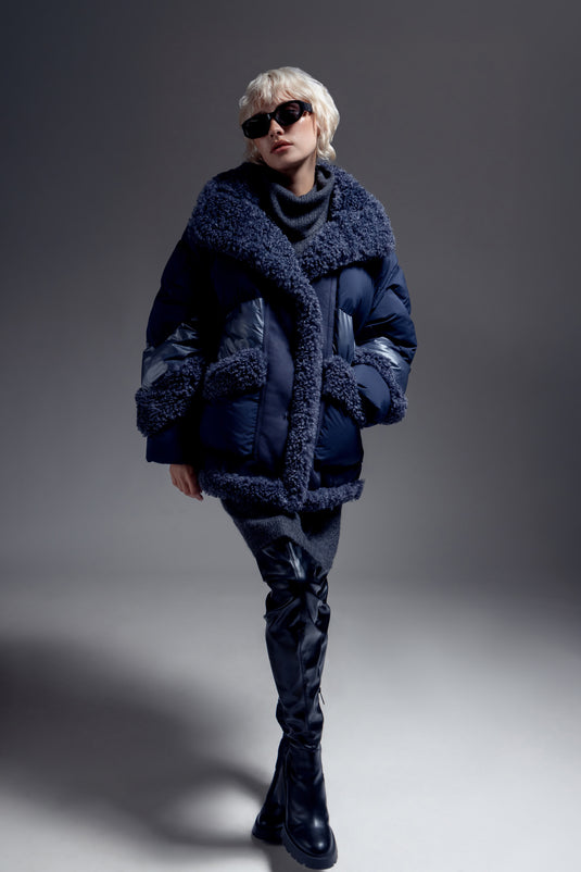 Aviator Inspired Jacket in Storm