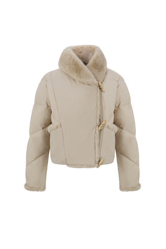Puffa Jacket in Cream