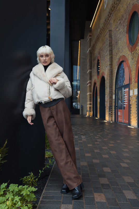 Puffa Jacket in Cream