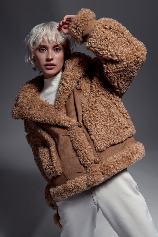 Duffle Jacket in Caramel