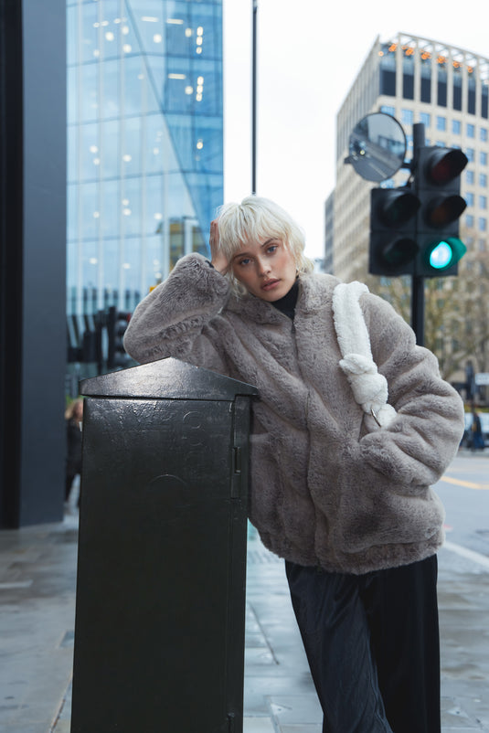 Hooded Blouson in Sage