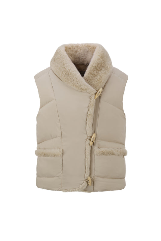 Puffa Gilet in Cream