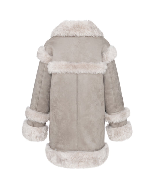 Alpaca Duffle Coat in Frost