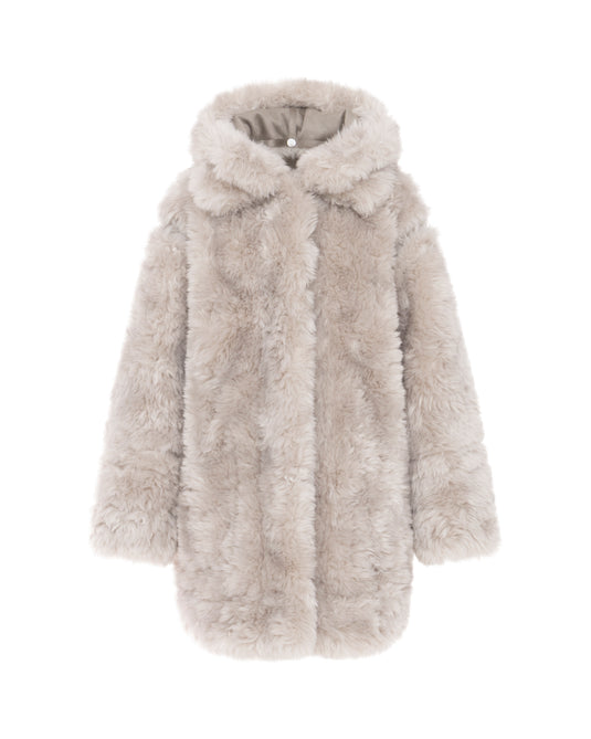 Alpaca Duffle Coat in Frost