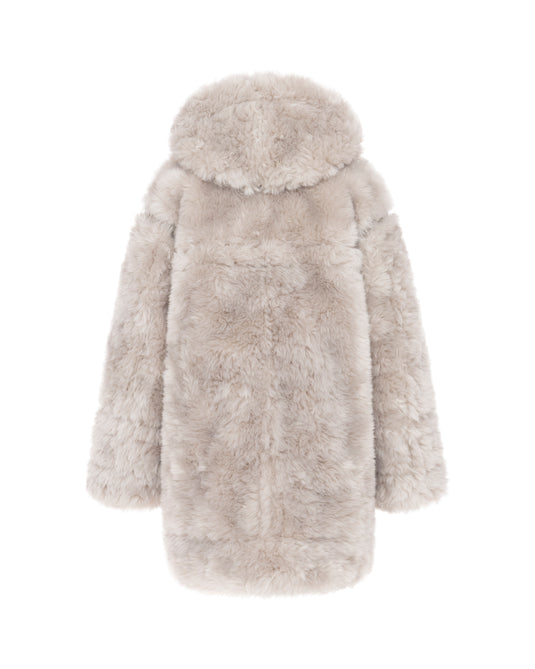 Alpaca Duffle Coat in Frost