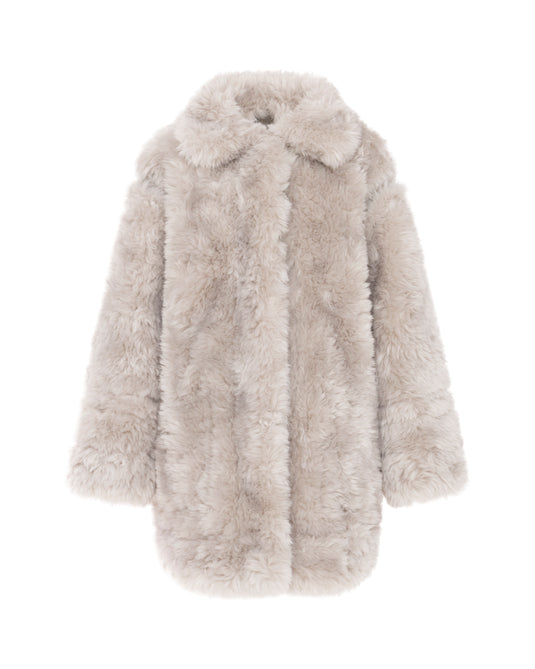 Alpaca Duffle Coat in Frost