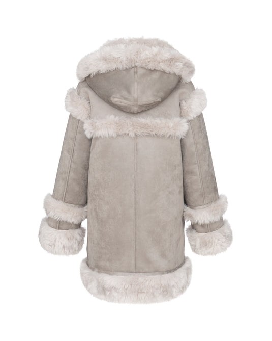 Alpaca Duffle Coat in Frost