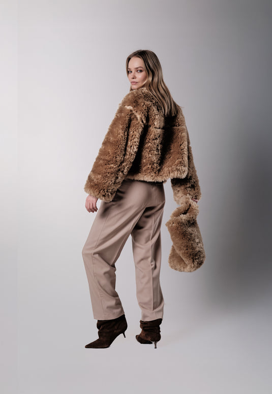 Alpaca Duffle Coat in Caramel